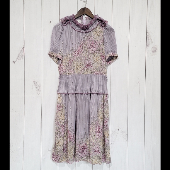 Vintage Dresses & Skirts - Vintage Tokyo Japan Japanese Ruffle Floral Midi Dress